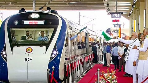 PM Modi flags off Vande Bharat Express train