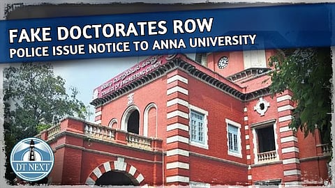 Fake doctorates row: Police issue notice to Anna Varsity