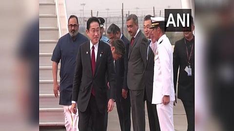 Japan Prime Minister Fumio Kishida arrives in India