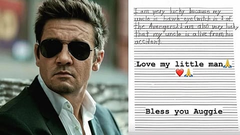 Jeremy Renner & the note by his nephew