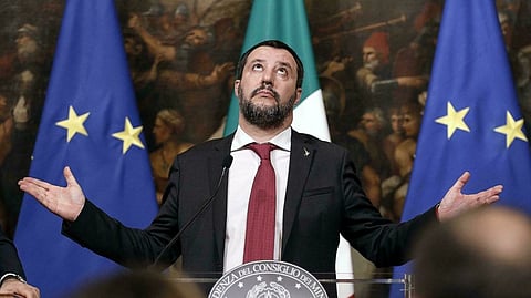 Italy's Deputy Prime Minister and Minister of Infrastructure and Transport, Matteo Salvini