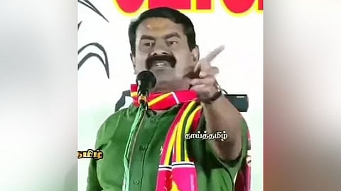 Screengrab from NTK leader Seeman's speech