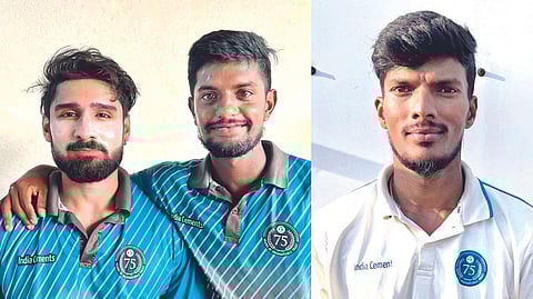 Sanjeet Desai and S Lokeshwar (left); J Suresh Kumar (right)