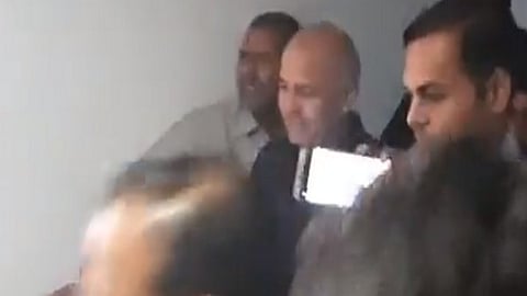 Former Deputy CM Manish Sisodia being brought to the court