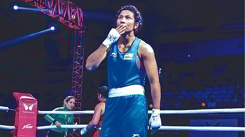 Lovlina Borgohain after
her win