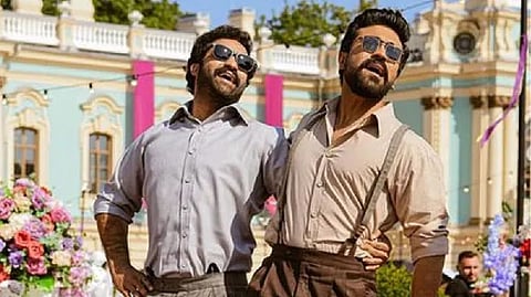 Screengrab from SS Rajamouli's much-acclaimed 'RRR' track 'Naatu Naatu'