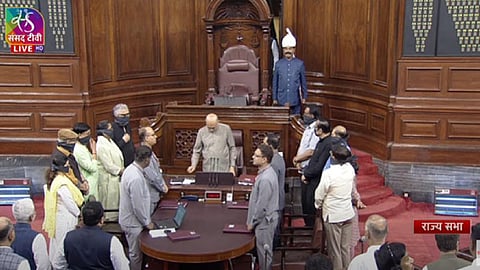 Visual from Rajya Sabha