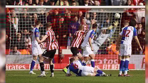 Sheffield United's Tommy Doyle scores their third goal