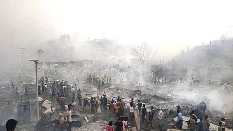 Major fire broke in Balukhali camp