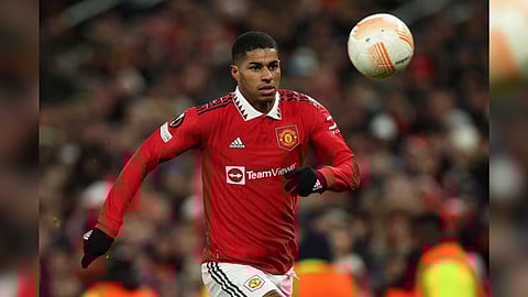 Manchester United's Marcus Rashford in action