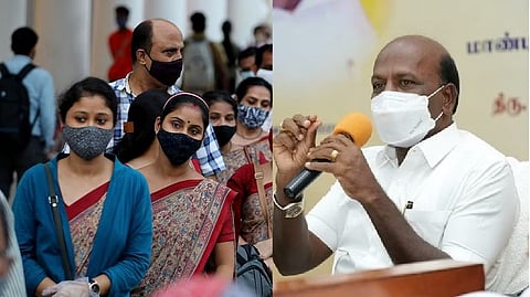 Health Minister Ma Subramanian (R)