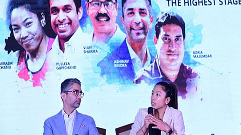 Abhinav Bindra (Left) and Mirabai Chanu (Right)