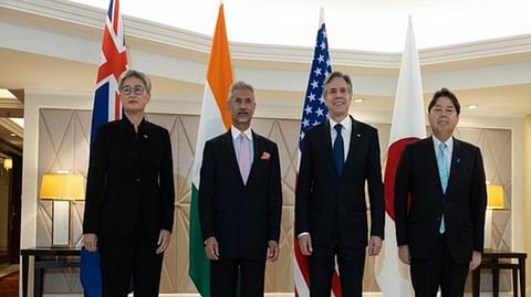 Quad Foreign Mnisters Australia's Penny Wong, Jaishankar, Antony Blinken and Japan's Yoshimasa Hayashi (From Left to Right)