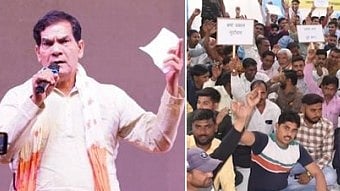 UP energy minister Arvind Kumar Sharma;  Power employees