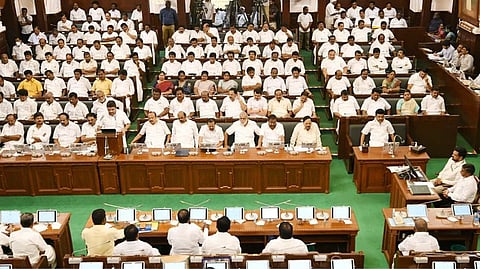 Finance Minister Palanivel Thiaga Rajan presenting the budget for 2023-24.