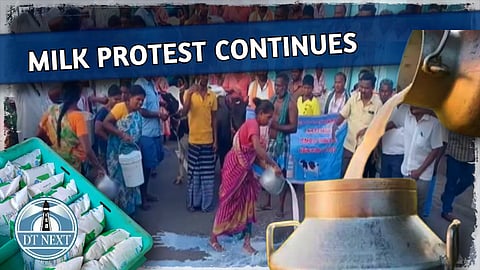 Milk producers hold protest for 5th consecutive day