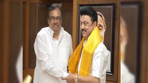 EVKS Elangovan met Chief Minister MK Stalin on Friday