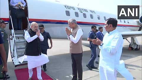 Union Home Minister Amit Shah arrives in Gujarat