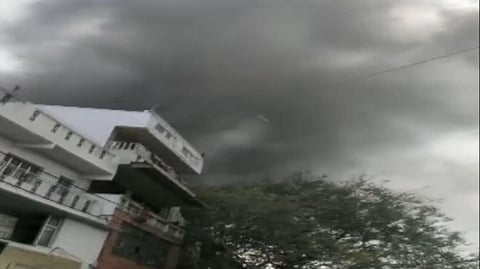 Visuals from factory in Delhi that caught fire.