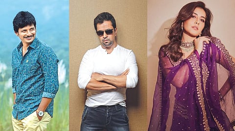 (From L to R) Jiiva, Arjun and Raashii Khanna