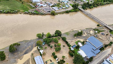 A view of flood damage in the the aftermath of cyclone Gabrielle in Hawke?s Bay, New Zealand, in this picture released on February 15, 2023