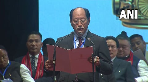 Neiphiu Rio sworn in as Chief Minister of Nagaland for the fifth time.
