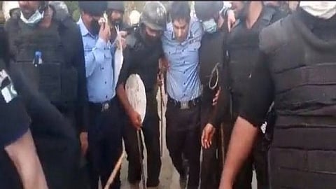 DIG Operation Islamabad Shahzad bukhari injured in clashes with PTI workers.