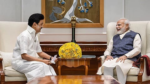 Chief Minister M K Stalin and Prime Minister Narendra Modi