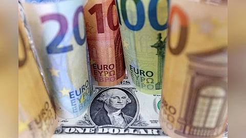 U.S. Dollar and Euro banknotes