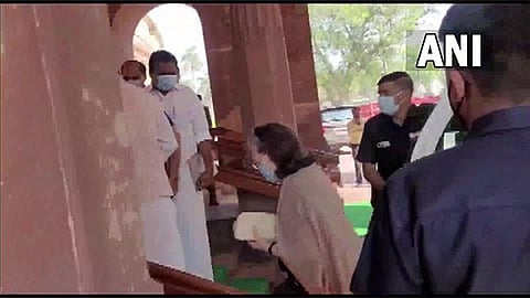 Sonia Gandhi arrives in Parliament