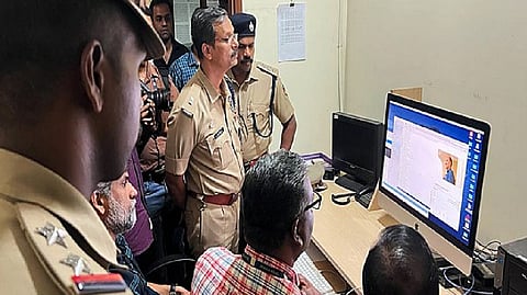 Police Crime Branch team conducts a raid at the Asianet News office