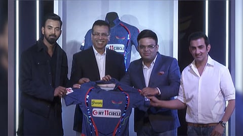 LSG jersey unveil ceremony with KL Rahul, Sanjeev Goenka, Jay Shah and Gautam Gambhir