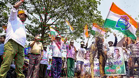 Protests against the disqualification of Congress leader Rahul Gandhi
