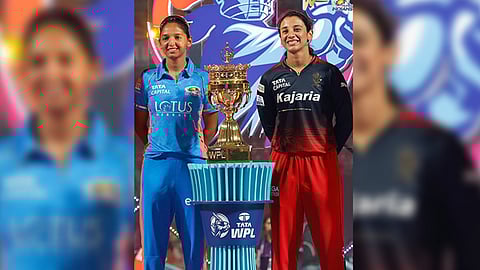 MI skipper Harmanpreet Kaur and RCB skipper Smriti Mandhana