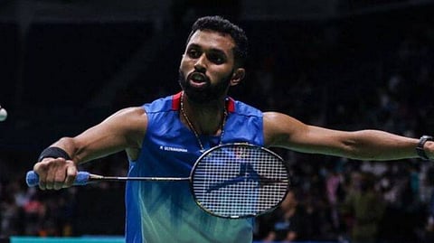 HS Prannoy in action