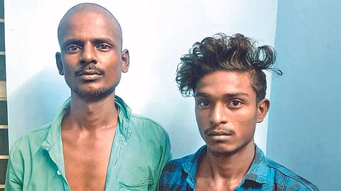 On receiving a complaint, the police nabbed the two accused and a search is on for one more person