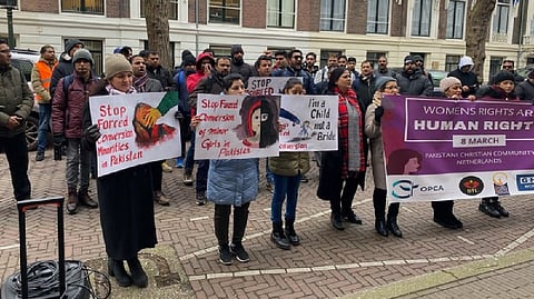 Overseas Pakistan Christian Association protest in Netherlands