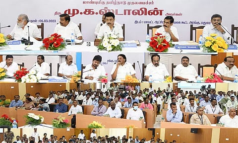 Stalin on Monday held a meeting with district Collectors in Madurai