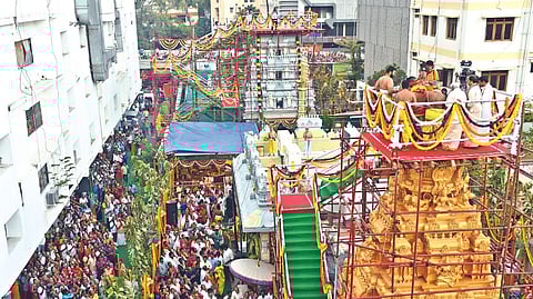 The mahakumbabhishekam of the TTD?s Padmavathi Thayaar temple in Chennai on Friday