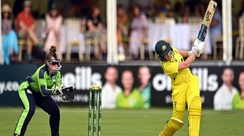 Ireland and Australia players in action