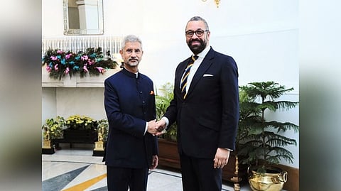 EAM S Jaishankar with UK FS James Cleverly.