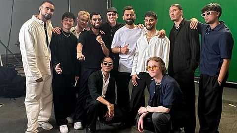 Virat grooves withdance group Quick Style, wife Anushka reacts