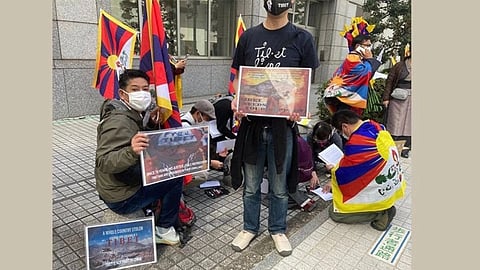 Tibetans protest in Tokyo, Japan