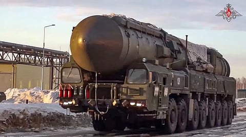 Yars missile launcher of the Russian armed forces