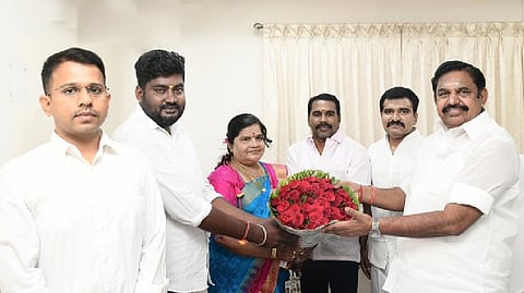 Dilip Kannan joined the AIADMK in the presence of former chief minister Edappadi K Palaniswami