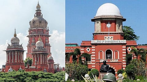 Madras High Court (left); Anna University (right)