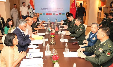 Defence Minister Rajnath Singh on Thursday conveyed to his Chinese counterpart Li Shangfu