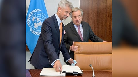 EAM Jaishankar with Secretary-General Antonio Guterres