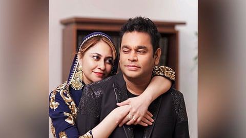 AR Rahman with wife Saira Banu