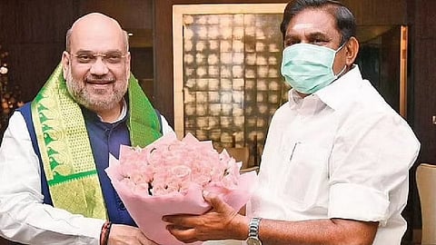 Edappadi Palaniswami with Amit Shah